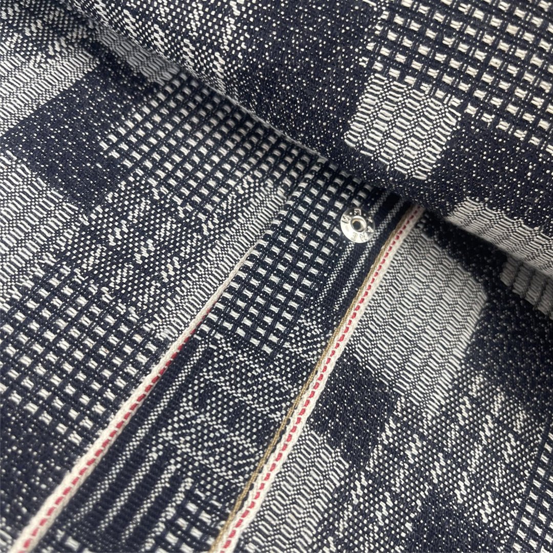 1950'S ANTIQUE - LOOM - WOVEN SELVEDGE INDIGO BORO RHINO SHIRT (DR0012) - Nttitudoo MFG