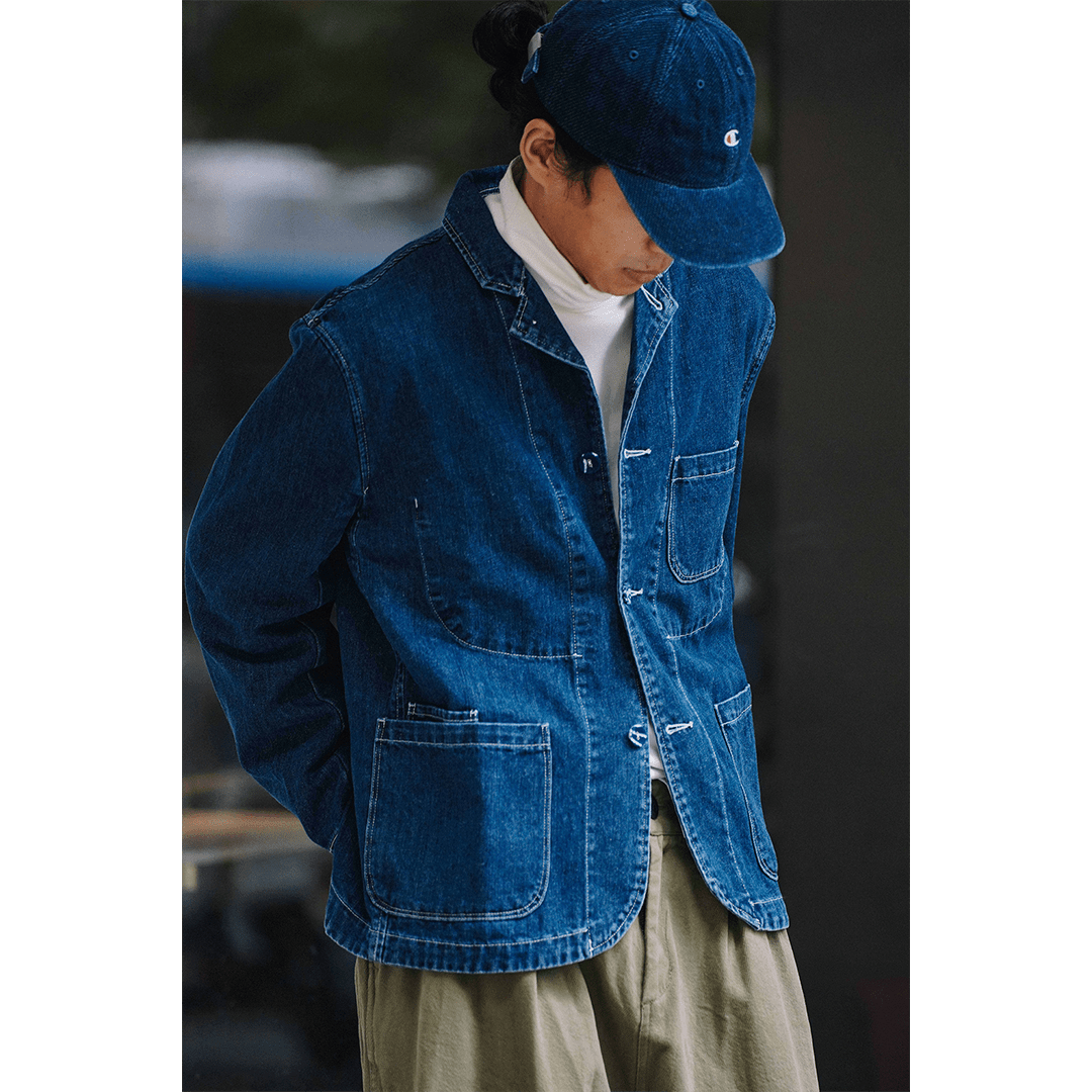 1950'S DENIM COVERALL JACKET (DR0110) - Nttitudoo MFG