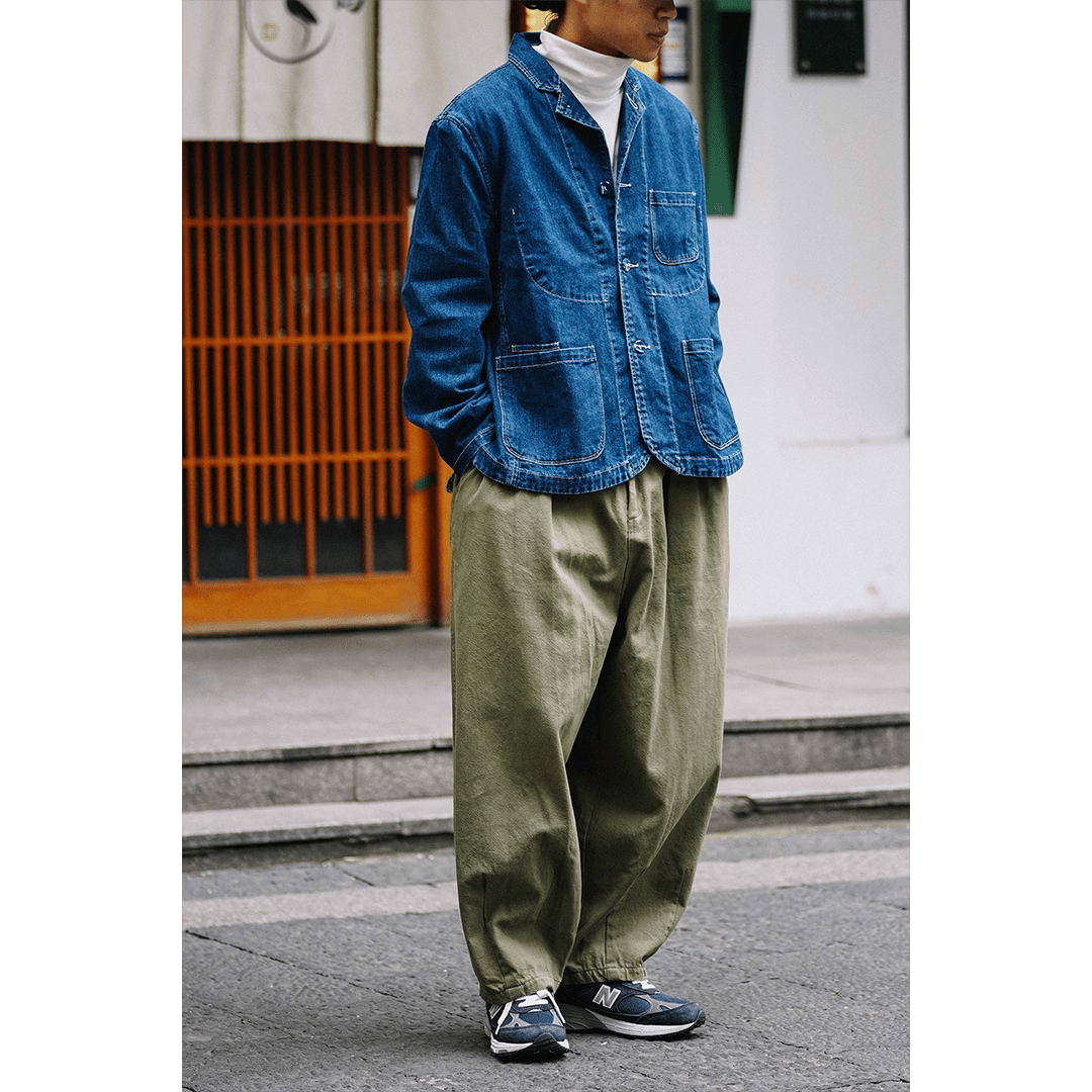 1950'S DENIM COVERALL JACKET (DR0110) - Nttitudoo MFG