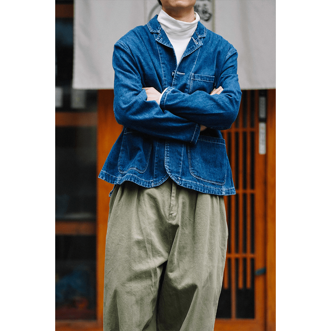 1950'S DENIM COVERALL JACKET (DR0110) - Nttitudoo MFG