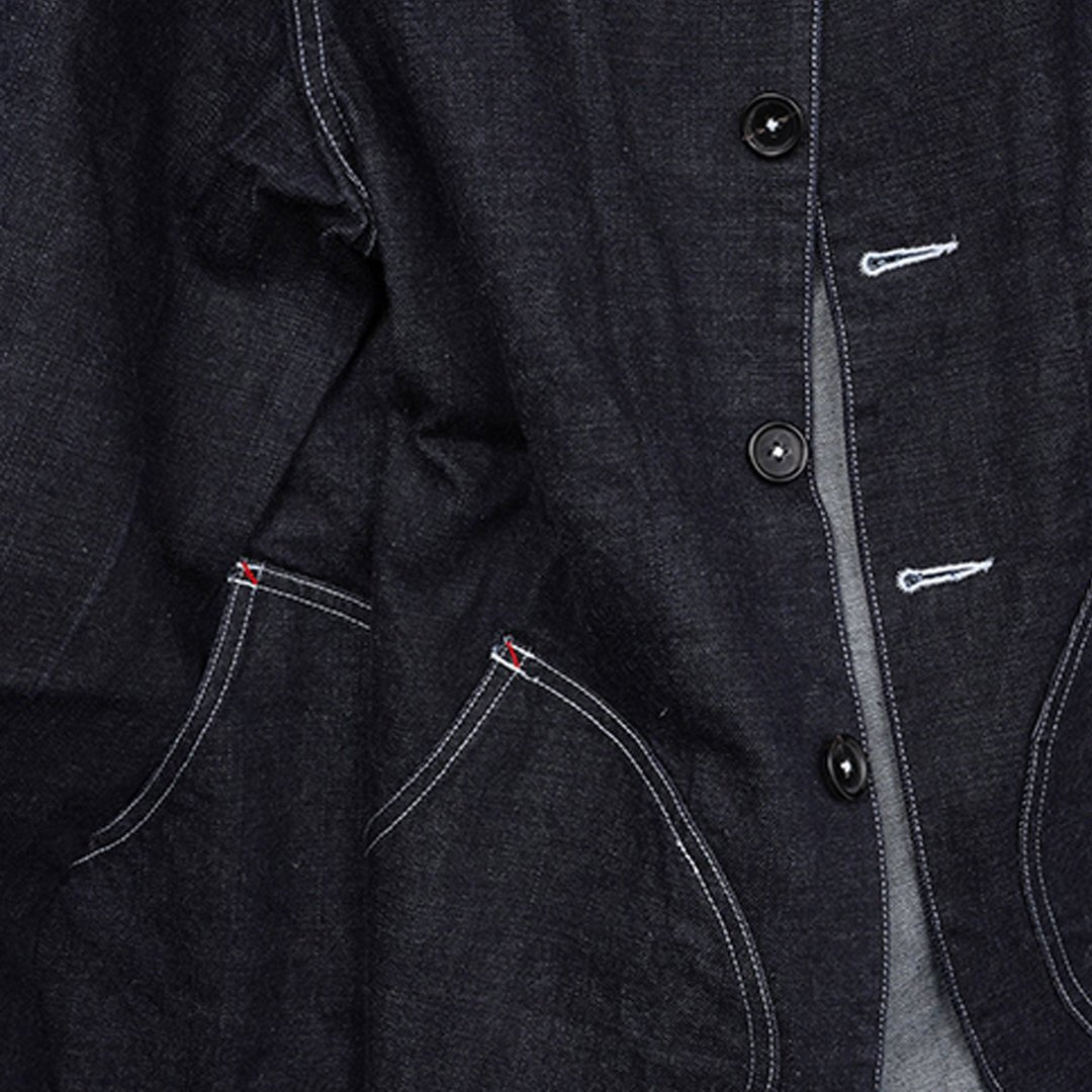 1950’S FRENCH VSC - 1 RAILWAY RANGER COLLARLESS JACKET (DR0083) - Nttitudoo MFG