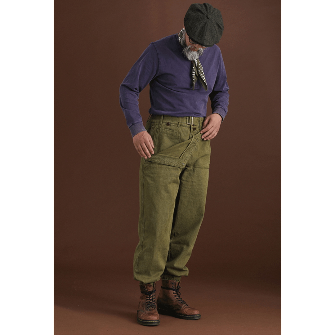 1960'S FRENCH MOTORIZED INFANTRY MILITARY PANTS(OM0013) - Nttitudoo MFG