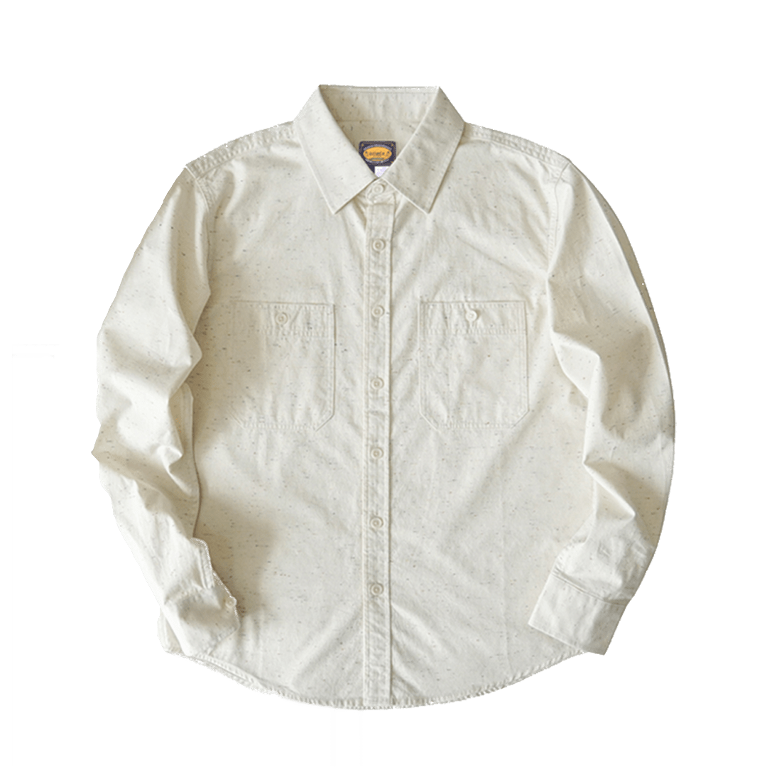 1960’S FRENCH MULTI - COLOR - SPECKLED COTTON BAPTISTE SHIRT (DR0014) - Nttitudoo MFG