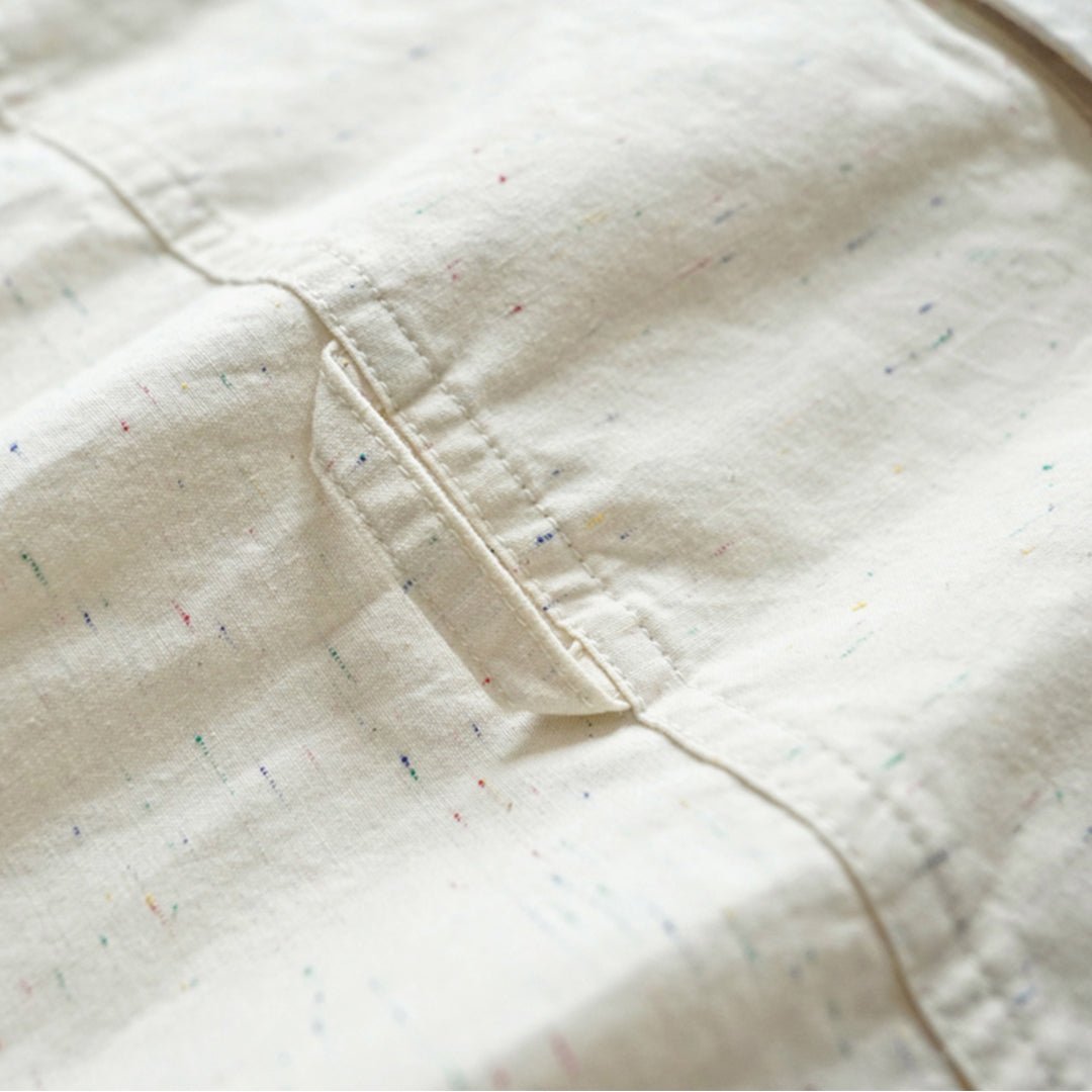 1960’S FRENCH MULTI - COLOR - SPECKLED COTTON BAPTISTE SHIRT (DR0014) - Nttitudoo MFG