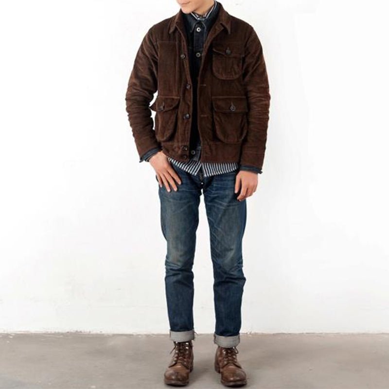 1960’S FRENCH RETRO CORDUROY WORK JACKET (AC0002) - Nttitudoo MFG