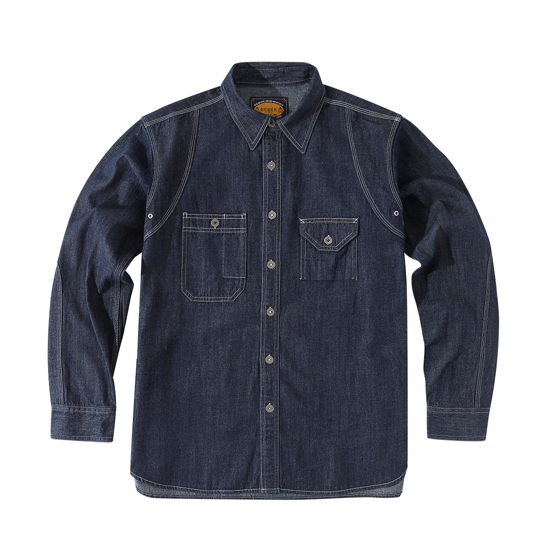 1930'S CIGARETTE POCKET WORK SHIRT (DR0120)