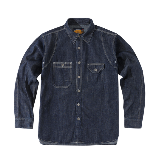 1930'S CIGARETTE POCKET WORK SHIRT (DR0120)
