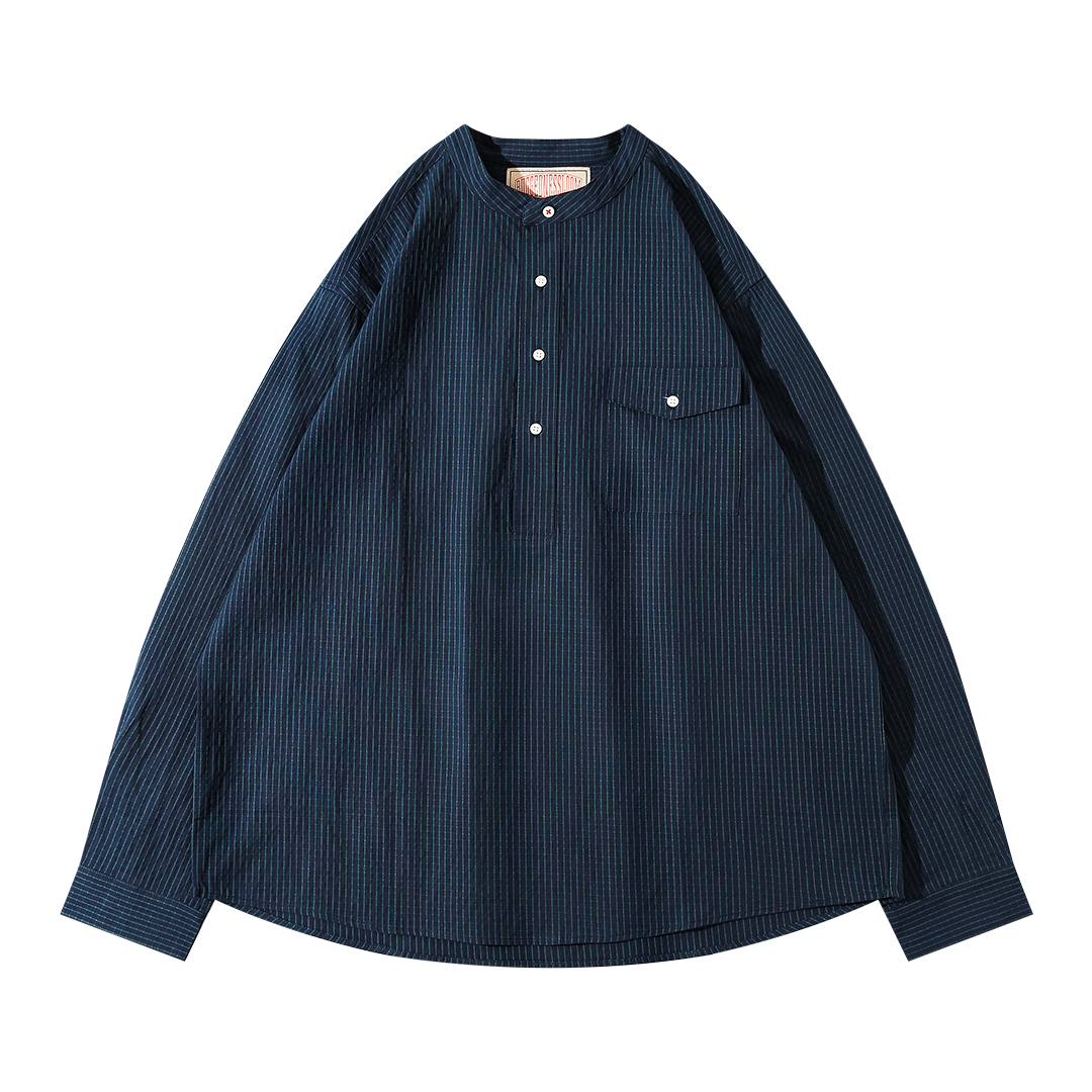1920'S FRENCH MATELOT TRAIT SOMBRE SHIRT (DR0102)