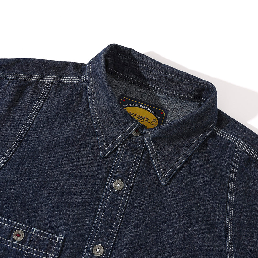 1930'S CIGARETTE POCKET WORK SHIRT (DR0120)