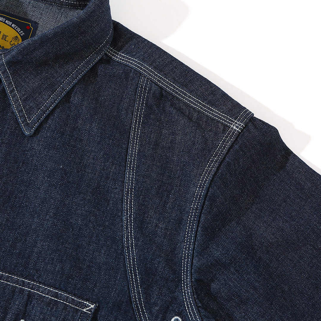 1930'S CIGARETTE POCKET WORK SHIRT (DR0120)
