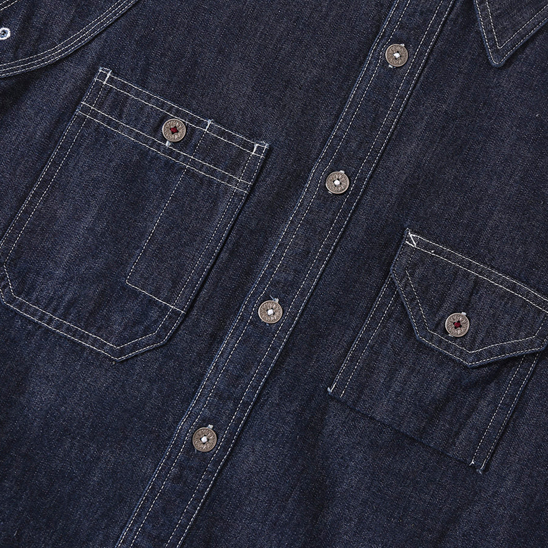 1930'S CIGARETTE POCKET WORK SHIRT (DR0120)