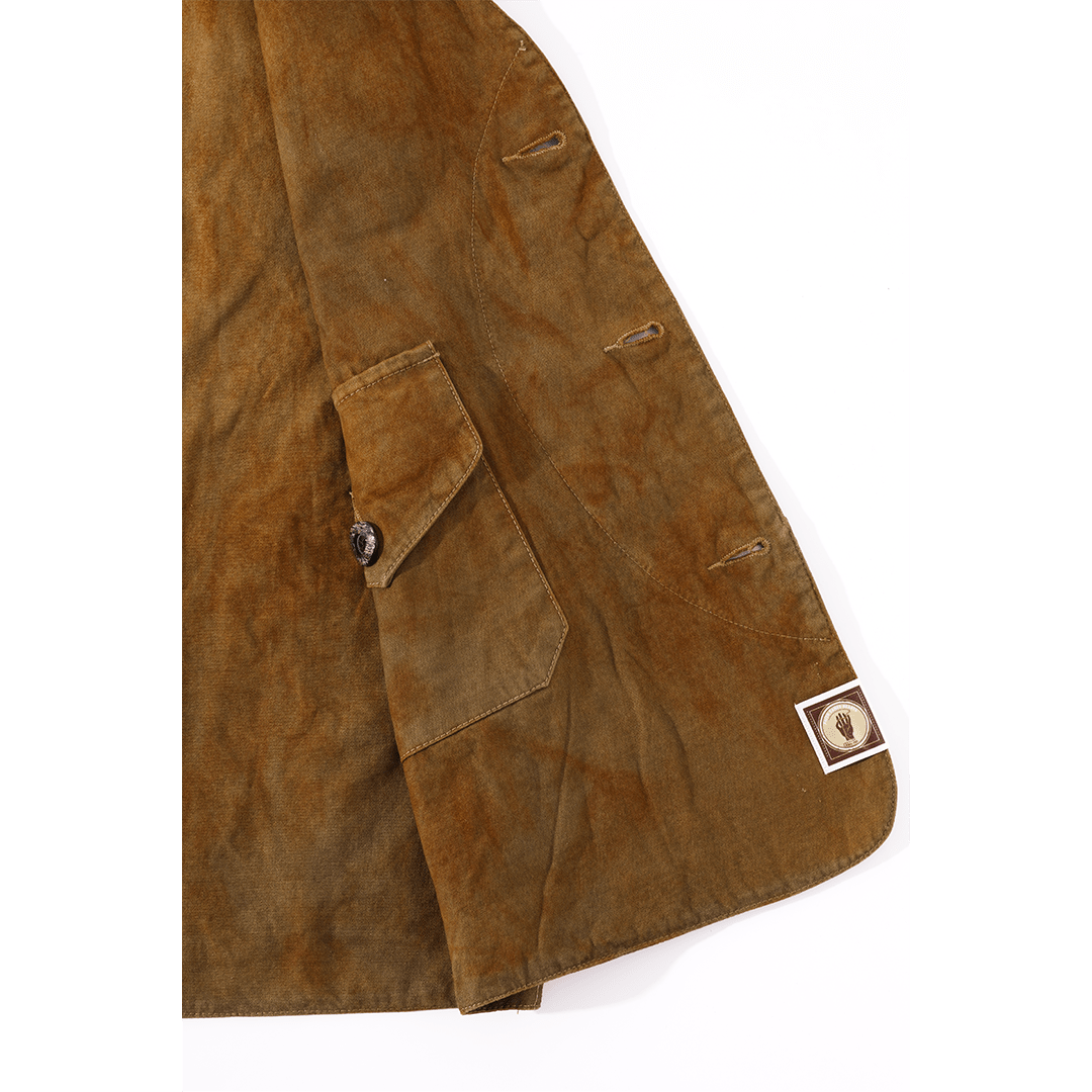 【Anniversary Appreciation Special Discount Edition】1930‘S HANDMADE「NIOSHOKU - DYEING」OLD GUN HALFMOON VEST (DR0138) - Nttitudoo MFG