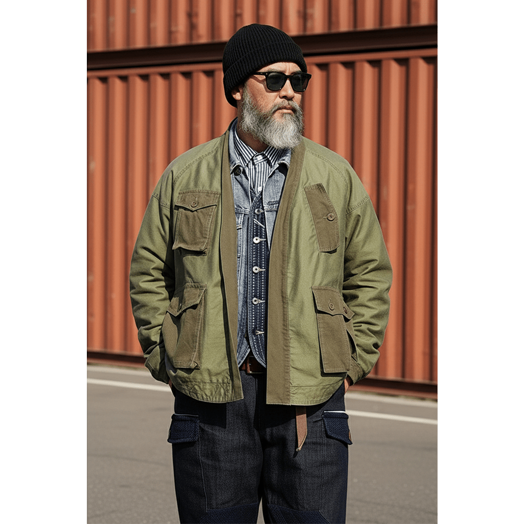 【Anniversary Appreciation Special Discount Edition】CPT - 1 MILITARY KIMONO (DR0069) - Nttitudoo MFG