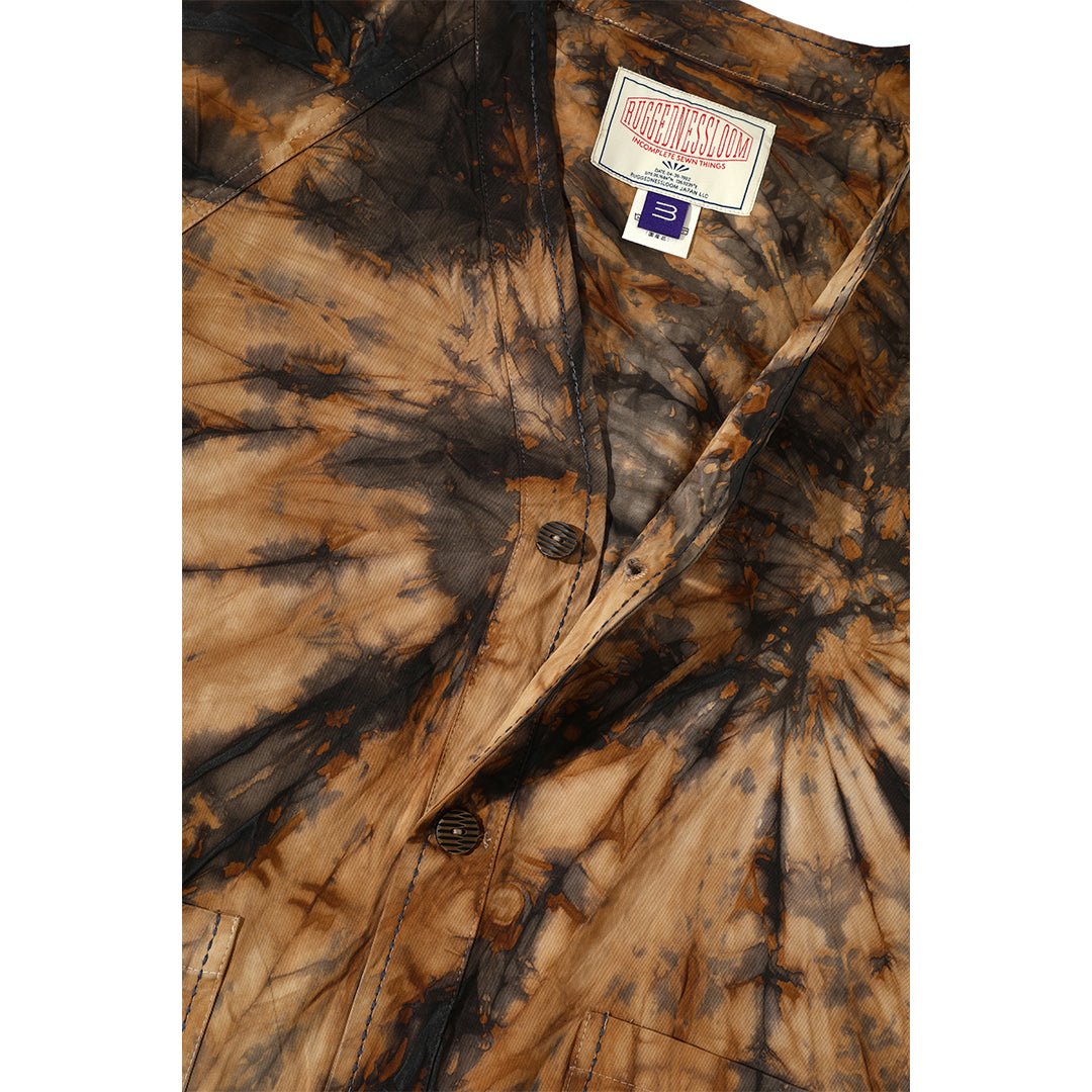 【Anniversary Appreciation Special Discount Edition】HANDMADE SHIBORI - DYEING「ZEN COMBO」HAPPI SHIRT (DR0136) - Nttitudoo MFG