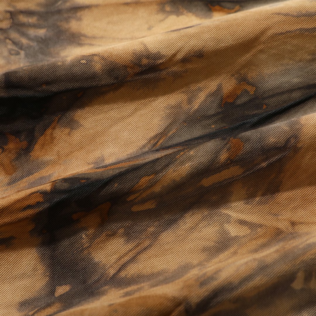 【Anniversary Appreciation Special Discount Edition】HANDMADE SHIBORI - DYEING「ZEN COMBO」HAPPI SHIRT (DR0136) - Nttitudoo MFG