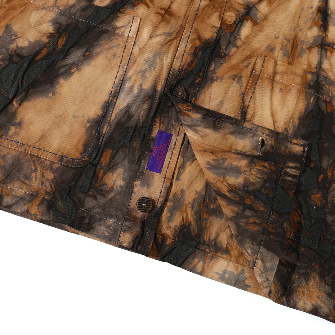 【Anniversary Appreciation Special Discount Edition】HANDMADE SHIBORI - DYEING「ZEN COMBO」HAPPI SHIRT (DR0136) - Nttitudoo MFG