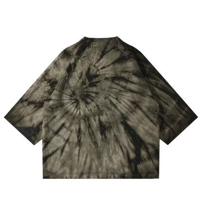 【Anniversary Appreciation Special Discount Edition】HANDMADE SHIBORI - DYEING「ZEN COMBO」HAPPI SHIRT (DR0136) - Nttitudoo MFG