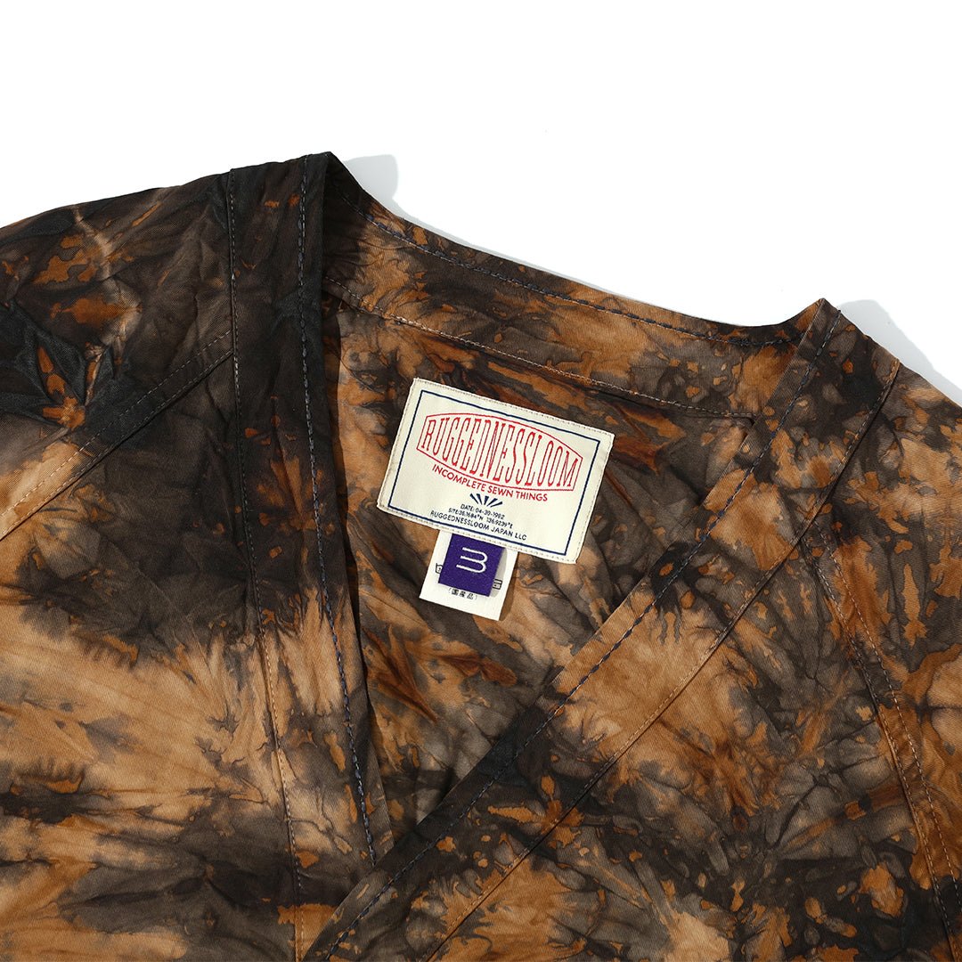 【Anniversary Appreciation Special Discount Edition】HANDMADE SHIBORI - DYEING「ZEN COMBO」HAPPI SHIRT (DR0136) - Nttitudoo MFG