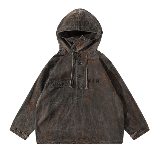 【Anniversary Appreciation Special Discount Edition】HANDMADE「NIOSHOKU - DYEING」USN SMOCK (DR0128) - Nttitudoo MFG