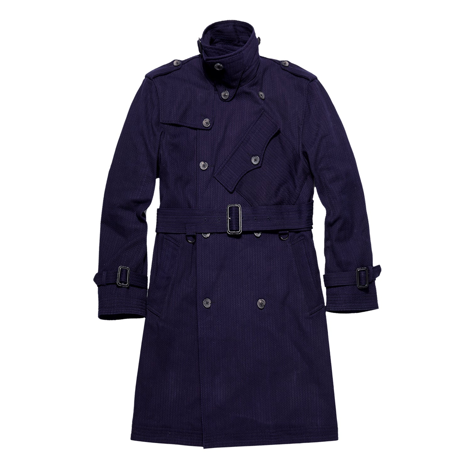 METROLOLITAN TRENCH INDIGO KENDO COAT (DR0066) – Nttitudoo MFG