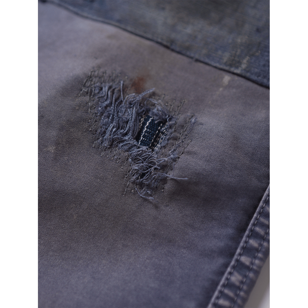 【Anniversary Sale】「BLEU DE TRAVAIL」 - ARTISANAL MENDING DÉDÉ PANTS (DR0181) - Nttitudoo MFG