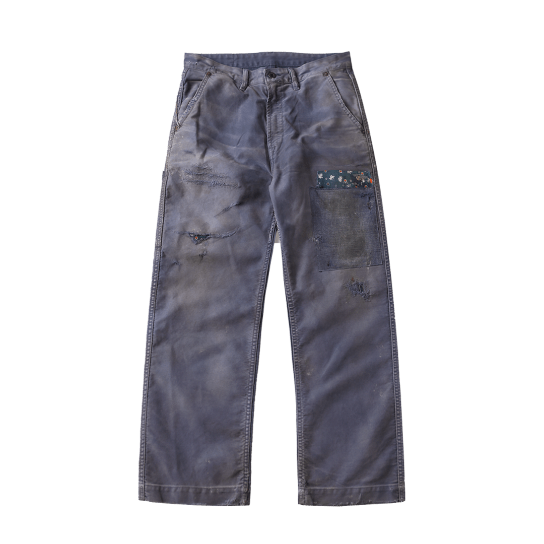 【Anniversary Sale】「BLEU DE TRAVAIL」 - ARTISANAL MENDING DÉDÉ PANTS (DR0181) - Nttitudoo MFG