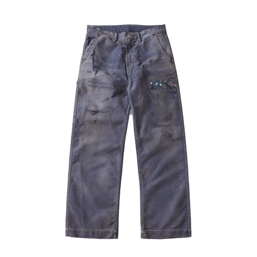 【Anniversary Sale】「BLEU DE TRAVAIL」 - ARTISANAL MENDING DÉDÉ PANTS (DR0181) - Nttitudoo MFG