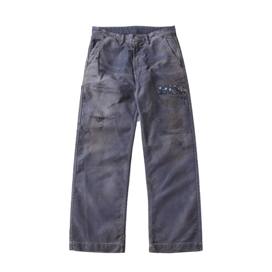【Anniversary Sale】「BLEU DE TRAVAIL」 - ARTISANAL MENDING DÉDÉ PANTS (DR0181) - Nttitudoo MFG