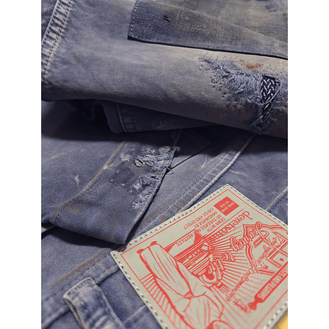 【Anniversary Sale】「BLEU DE TRAVAIL」 - ARTISANAL MENDING DÉDÉ PANTS (DR0181) - Nttitudoo MFG