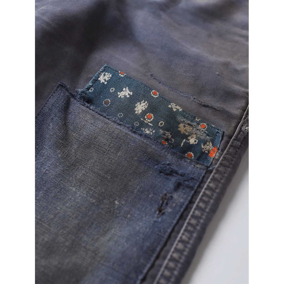 【Anniversary Sale】「BLEU DE TRAVAIL」 - ARTISANAL MENDING DÉDÉ PANTS (DR0181) - Nttitudoo MFG