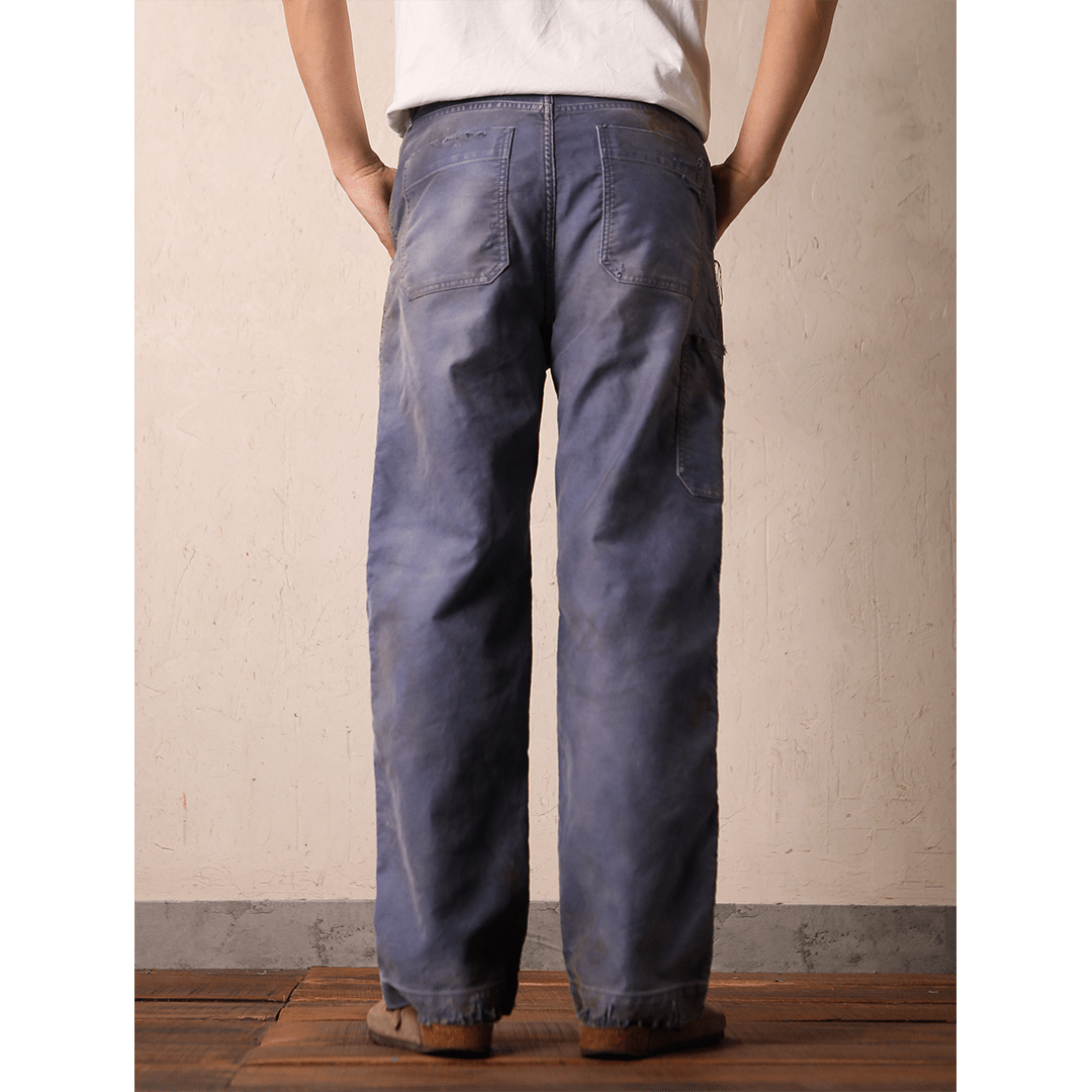 【Anniversary Sale】「BLEU DE TRAVAIL」 - ARTISANAL MENDING DÉDÉ PANTS (DR0181) - Nttitudoo MFG