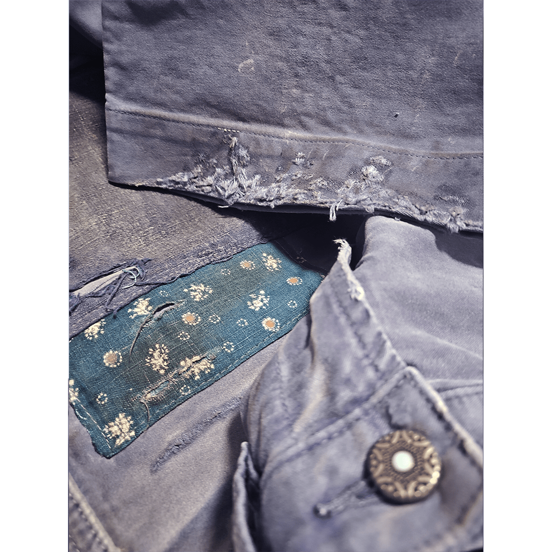 【Anniversary Sale】「BLEU DE TRAVAIL」 - ARTISANAL MENDING DÉDÉ PANTS (DR0181) - Nttitudoo MFG