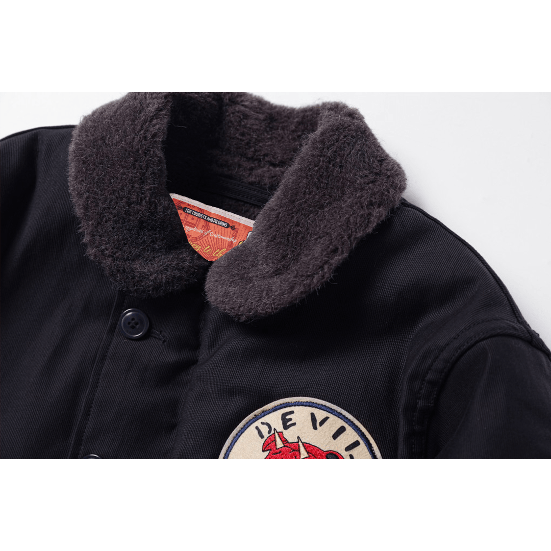【Anniversary Sale】「HELLHOUNDS」 WOOL - LINED N - 1 DECK JACKET (DR0165) - Nttitudoo MFG