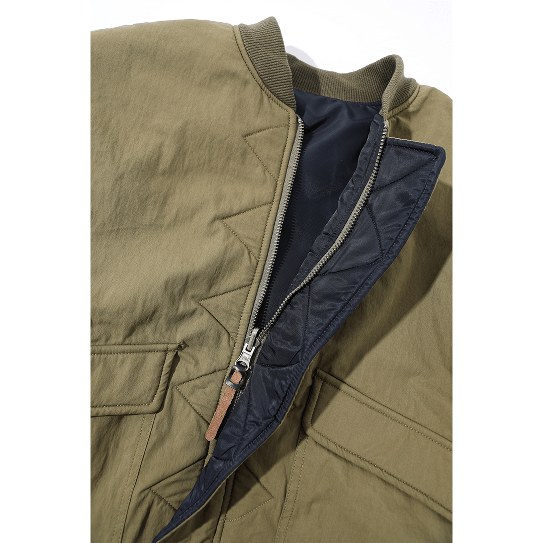 【Anniversary Sale】「OHMI INDIGO」 REVERSIBLE MA - 1 TOUR JACKET(DR0187) - Nttitudoo MFG