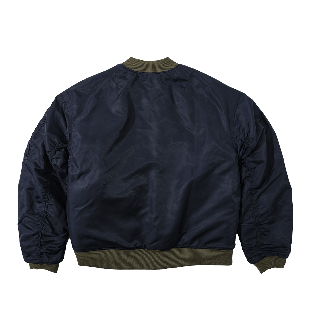 【Anniversary Sale】「OHMI INDIGO」 REVERSIBLE MA - 1 TOUR JACKET(DR0187) - Nttitudoo MFG