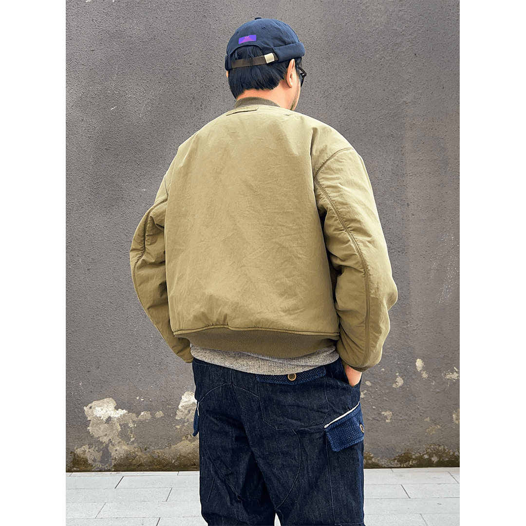 【Anniversary Sale】「OHMI INDIGO」 REVERSIBLE MA - 1 TOUR JACKET(DR0187) - Nttitudoo MFG