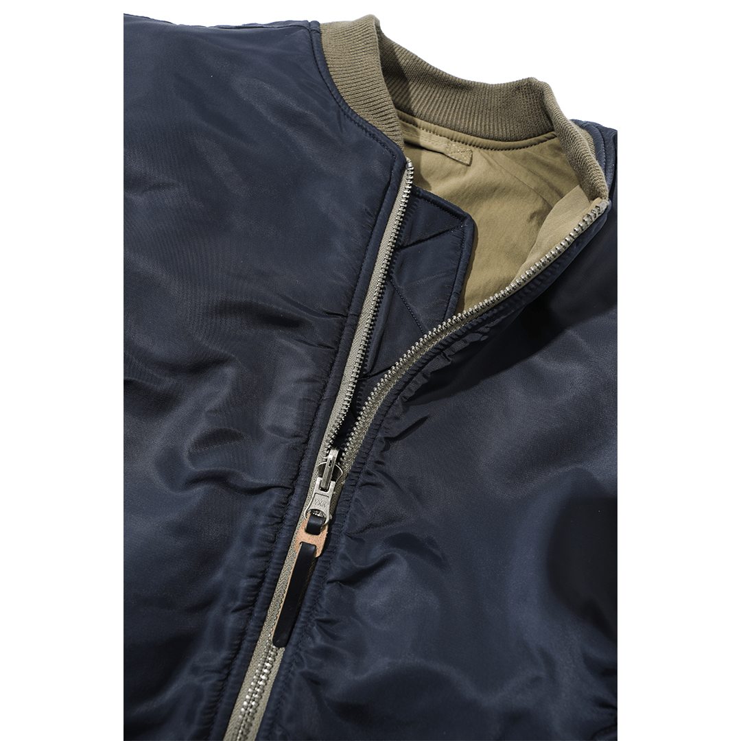 【Anniversary Sale】「OHMI INDIGO」 REVERSIBLE MA - 1 TOUR JACKET(DR0187) - Nttitudoo MFG