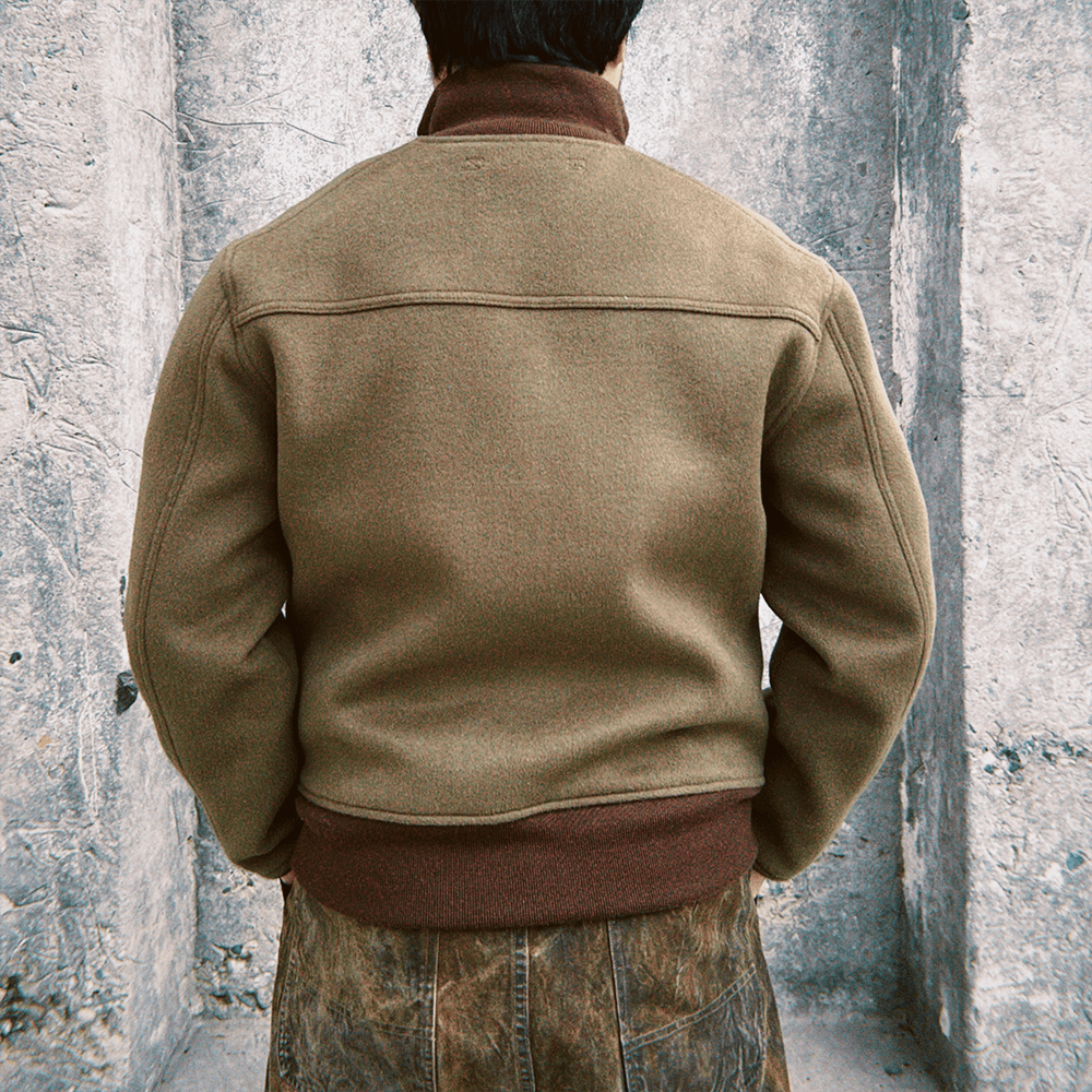 【Anniversary Sale】PURE MERINO WOOL A - 1/a AVIATOR JACKET (DR0217) - Nttitudoo MFG