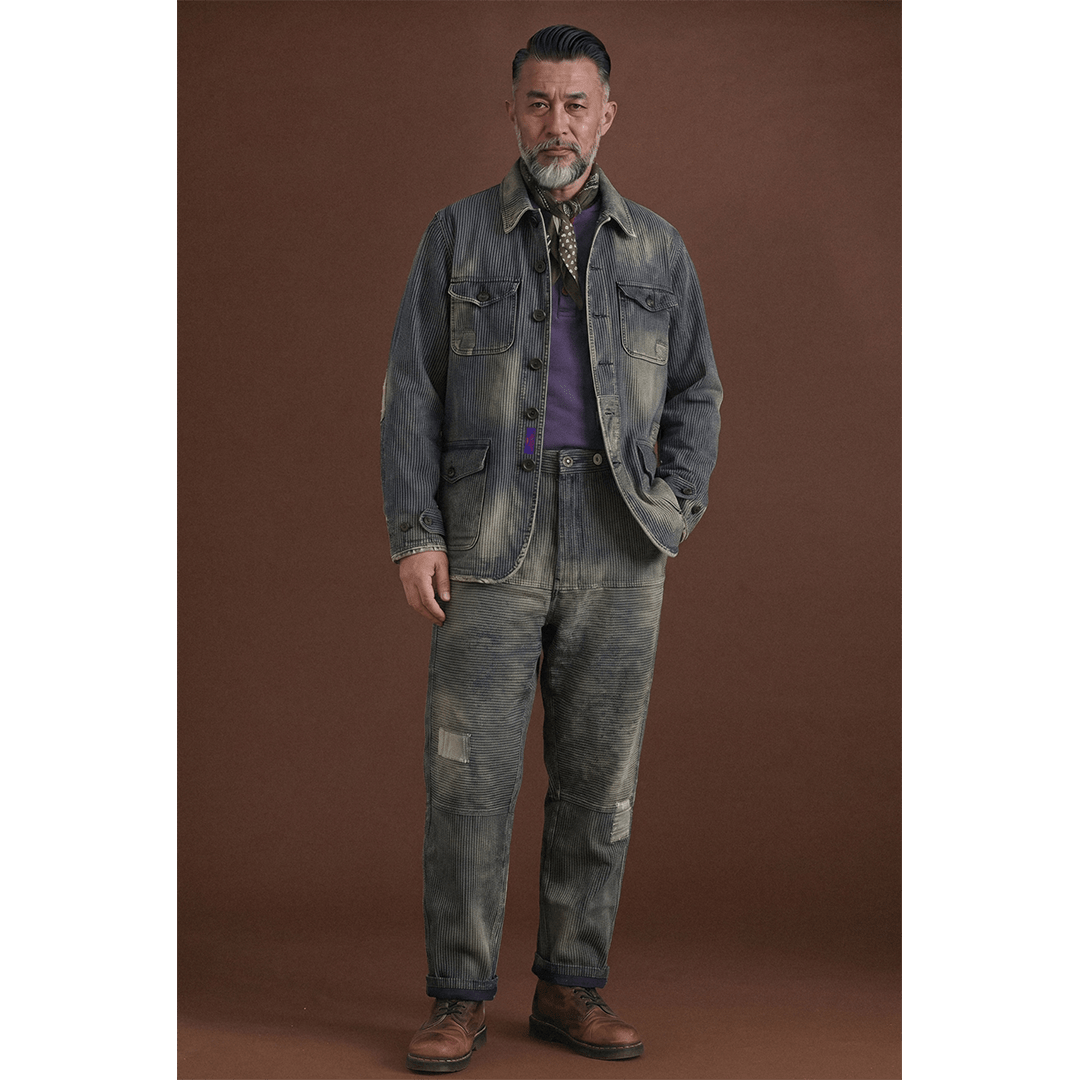 「BLEU DE TRAVAIL」- 1930'S BEDOUS GARDE-VOIE WABASH PANTS (DR0226) - Nttitudoo MFG