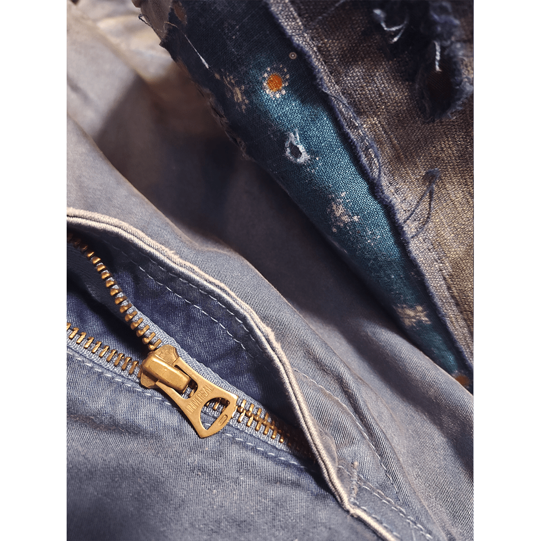 「BLEU DE TRAVAIL」 - ARTISANAL MENDING DÉDÉ PANTS (DR0181) - Nttitudoo MFG