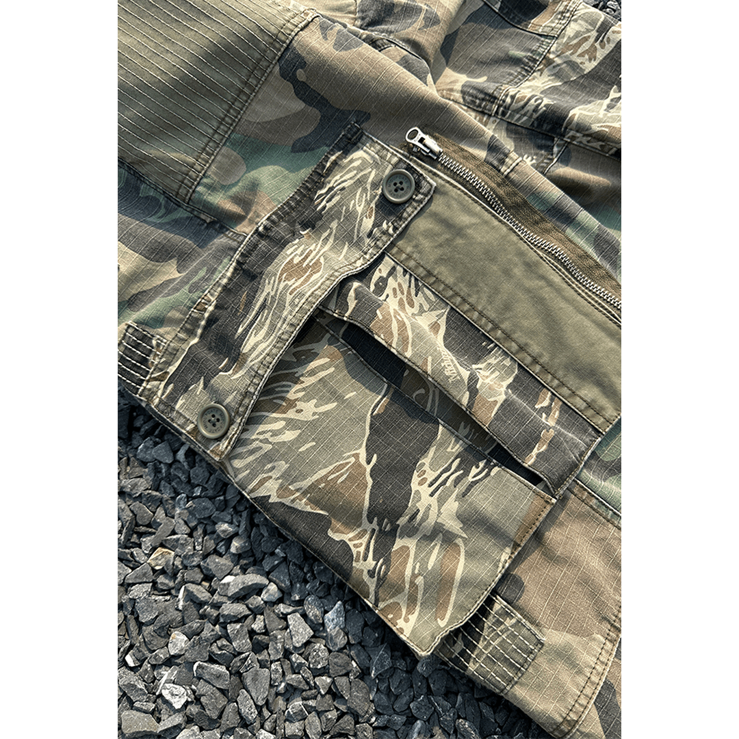 CAMOUFLAGE - BORO PATCHWORKS COMBAT PANTS (DR0179) - Nttitudoo MFG