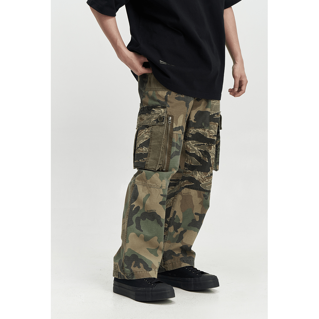CAMOUFLAGE - BORO PATCHWORKS COMBAT PANTS (DR0179) - Nttitudoo MFG
