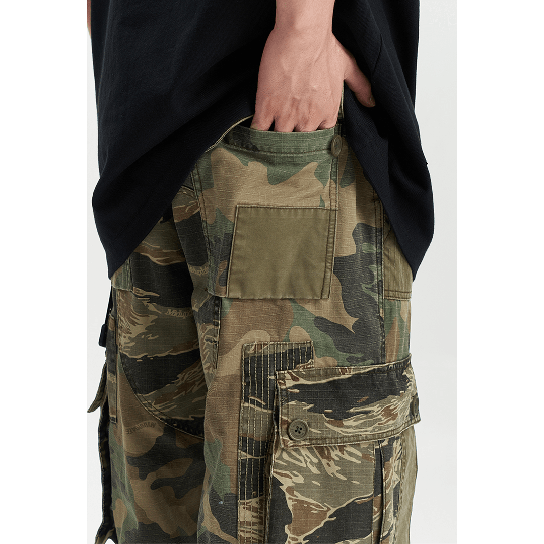 CAMOUFLAGE - BORO PATCHWORKS COMBAT PANTS (DR0179) - Nttitudoo MFG