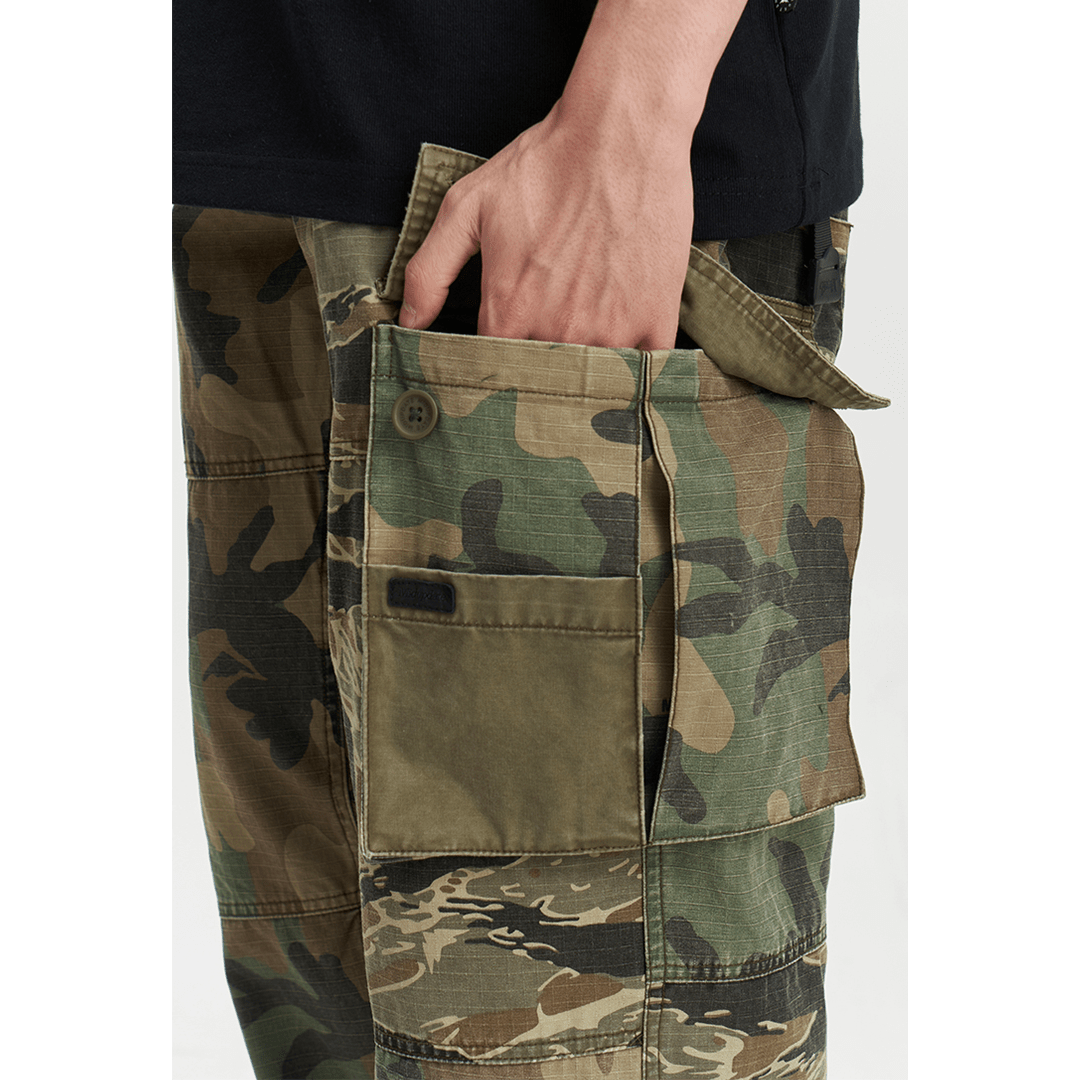 CAMOUFLAGE - BORO PATCHWORKS COMBAT PANTS (DR0179) - Nttitudoo MFG