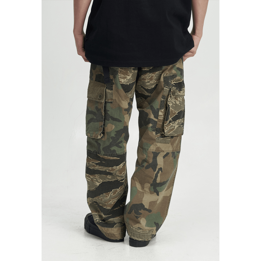 CAMOUFLAGE - BORO PATCHWORKS COMBAT PANTS (DR0179) - Nttitudoo MFG