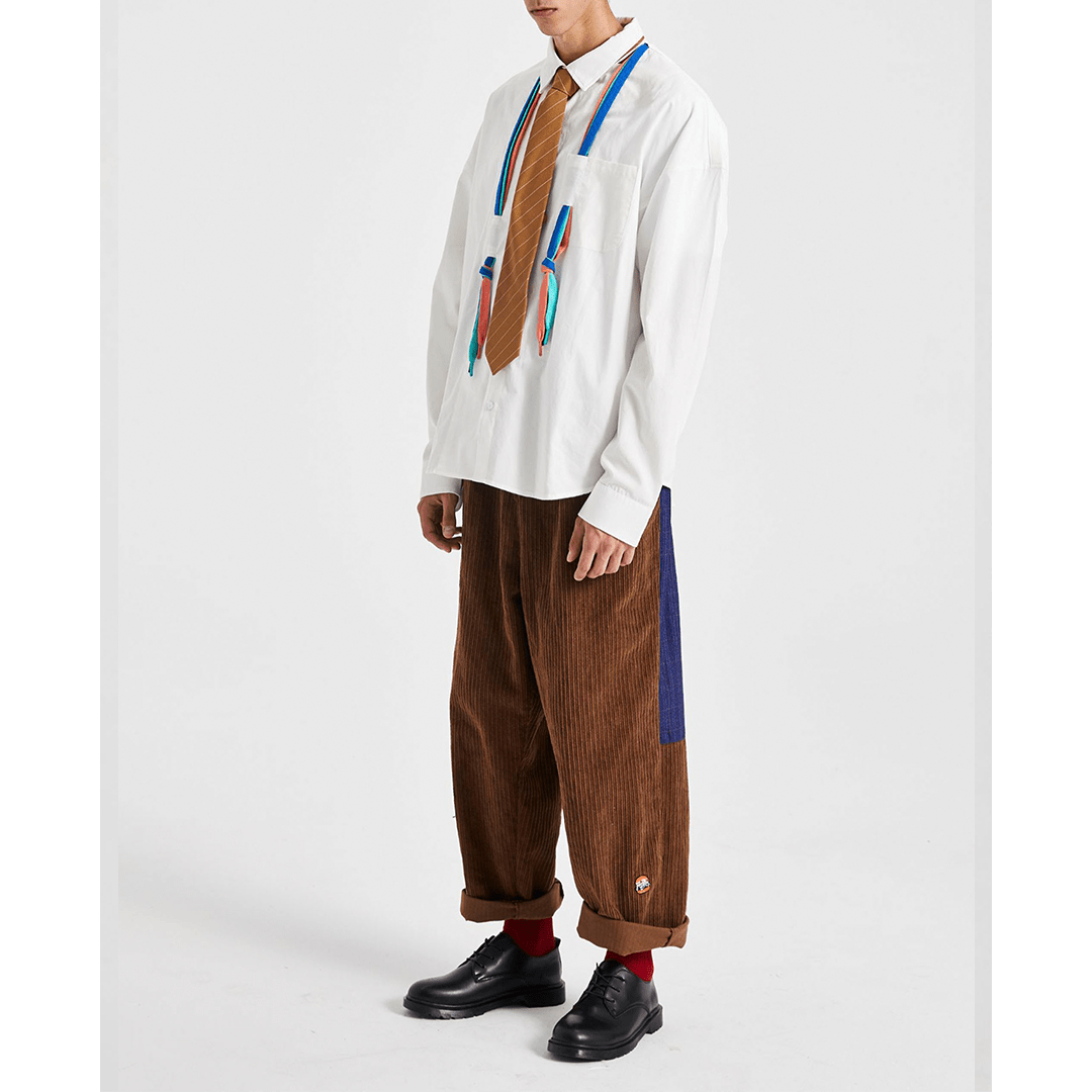 「COLORFULNESS ON SOLID」 THEME COTTON SHIRT (EL0007) - Nttitudoo MFG