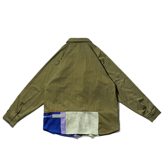 COPOSITE KNIT PATCHWORK SHIRT (EL0006) - Nttitudoo MFG