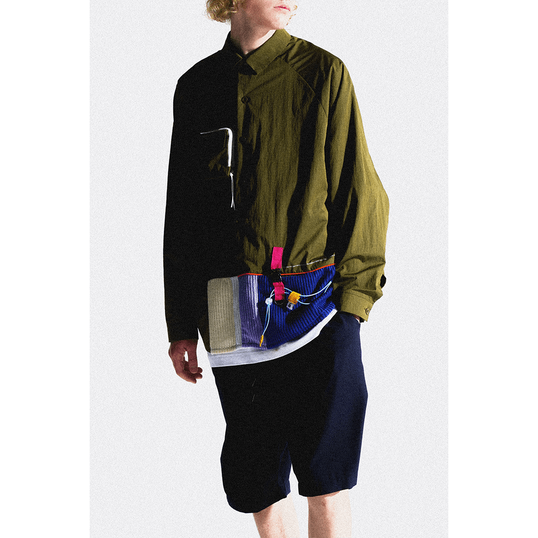 COPOSITE KNIT PATCHWORK SHIRT (EL0006) - Nttitudoo MFG