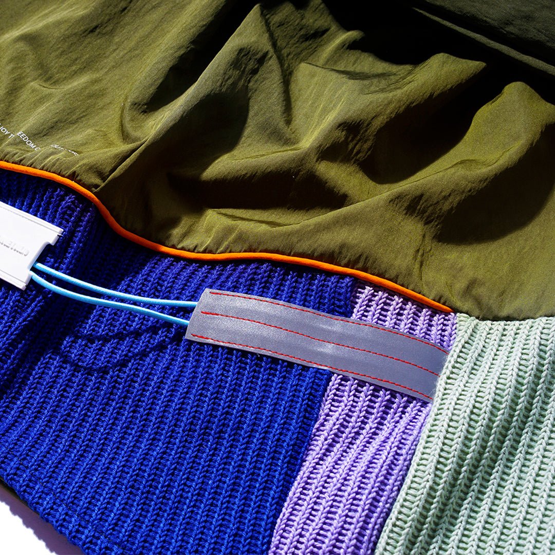 COPOSITE KNIT PATCHWORK SHIRT (EL0006) - Nttitudoo MFG