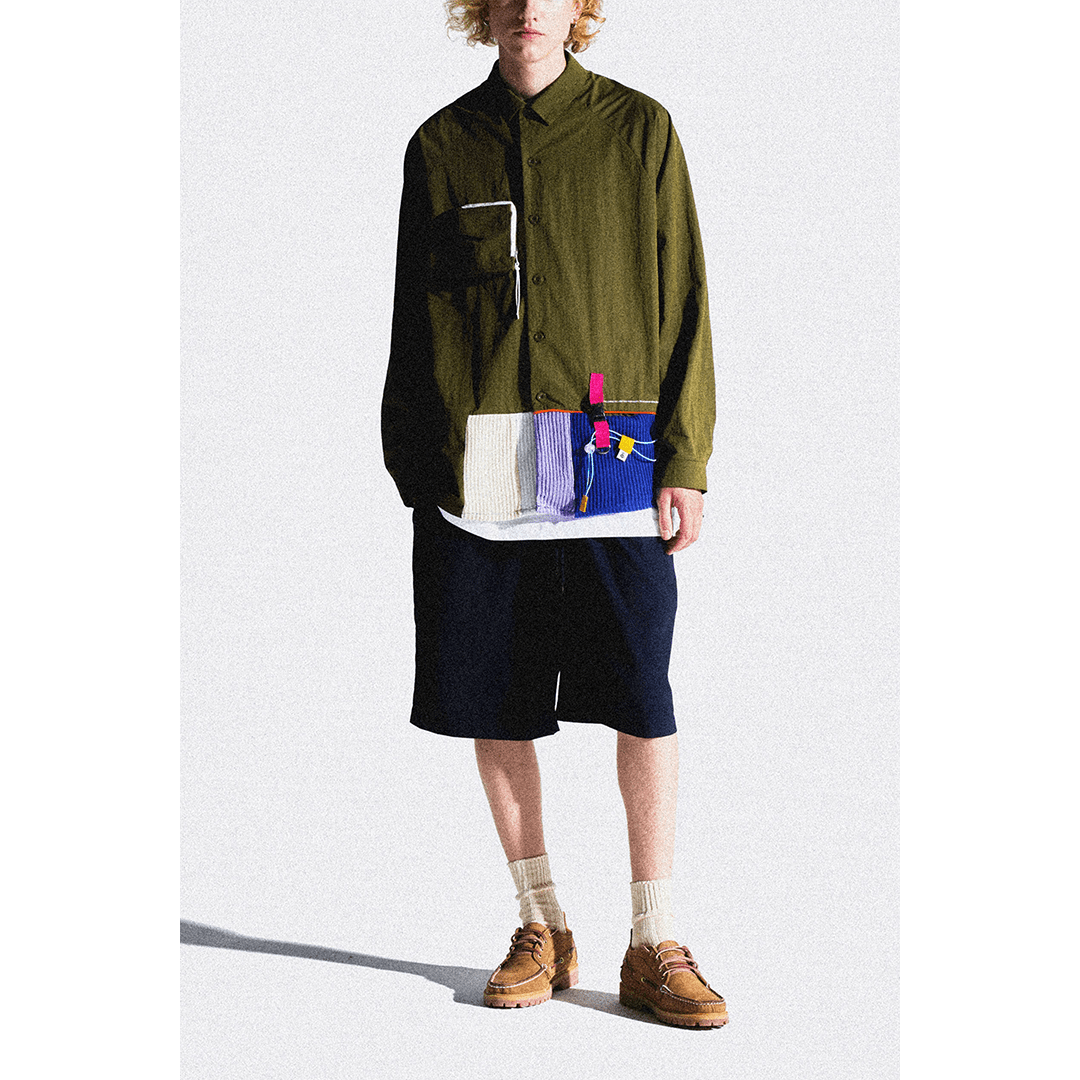 COPOSITE KNIT PATCHWORK SHIRT (EL0006) - Nttitudoo MFG